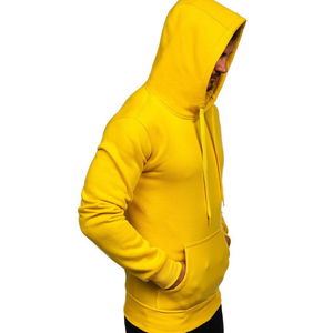 Sweat à capuche 100% coton de haute qualité pour hommes, imprimé et brodé sur mesure pour l'hiver, motif solide - Product Image 4