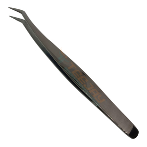 TEEJAY Plasma Black Seagull Russian Volume & Isolation Anti-Static Durable Stainless Steel Eyelash Tweezer with Simple Grip - Product Image 1