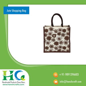 Eco Friendly Handmade Jute <b>Lunch</b> Bag with Zipper | Reusable Stylish Carry Bag for Daily Use Promotional Made in India - Product Image 2