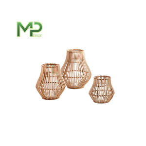 Portavelas de linterna de bambú de Venta caliente Color personalizado decoración del hogar MP Decoración Otros portavelas linternas tarros de velas - Product Image 3