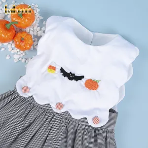 Halloween Pháp Knot Dress OEM ODM Trẻ Em Smock Ăn Mặc Tùy Chỉnh Tay Làm Thêu Nhà Sản Xuất Bán Buôn-BB2886