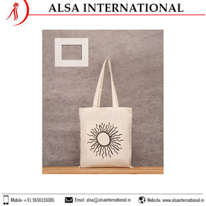 Venta al por mayor de bolsas de compras de algodón de yute ecológicas estilo de moda lienzo mejor fabricante a bajo precio con cierre de cremallera - Product Image 6