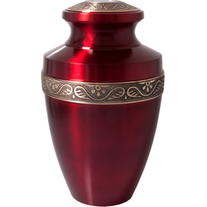 Urne de crémation traditionnelle en laiton, bande de couleur marron, cendres enterrées sculptées, urne de comptoir, décoration, cendres mémorables - Product Image 6