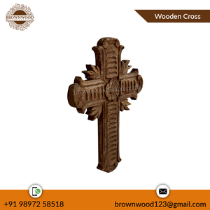 Fournisseur en gros de croix en bois de couleur naturelle de meilleure qualité pour la décoration d'église et de maison au prix de gros d'usine - Product Image 2