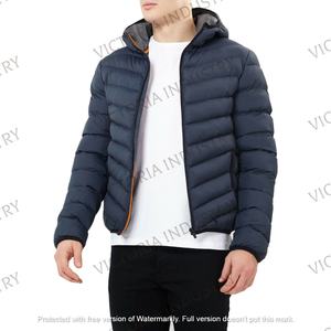 2024 New Style <b>Summer</b> <b>Men</b> Bubble <b>Jacket</b> Custom Logo Puffy Coated Polyester Waterproof Windproof Reversible Hooded Parka Pakistan - Product Image 6