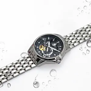 Reloj Mecánico de lujo para hombre, pulsera de cristal de zafiro automática, resistente al agua, oem