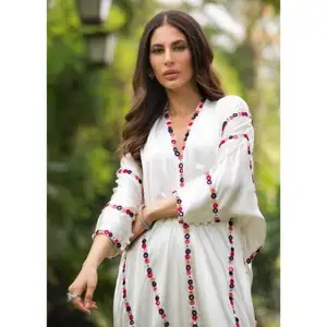 新款时尚Dubai Kaftan 2021迪拜阿拉伯人摩洛哥花式Kaftans Abaya Jalabiya风格女性设计师Kaftan