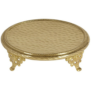 Plateau en laiton avec support, fournitures d'église, cuivworld inde - Product Image 1