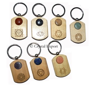 Porte-clés gravé en bois, avec disque, trousseau de clefs en ligne, - Product Image 1