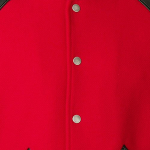 Chaqueta universitaria de fabricación paquistaní para hombre, Mangas de cuero rojo, botón de soporte transpirable, reversible informal a la moda - Product Image 5