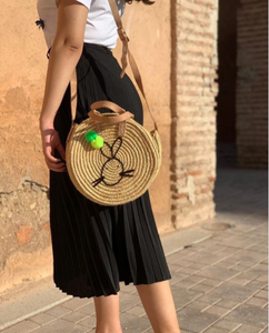 Panier marocain en paille personnalisé élégant et de haute qualité, un objet magnifique - Product Image 1