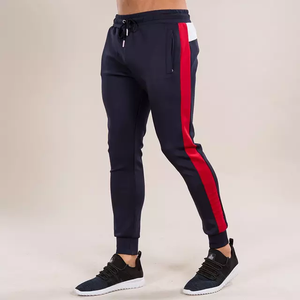 Pantalon de jogging droit en coton uni personnalisé pour hommes, coupe droite, coupe-vent, respirant, pour le sport en extérieur, de haute qualité - Product Image 2