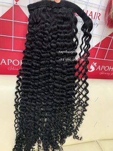 Queues de Poney en Cheveux Humains à Boucles Naturelles de 30 Pouces, Extensions de Cheveux Naturels avec Cordon de Serrage - Product Image 2