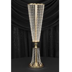 Fait à la main acrylique cristal or lustre élégant mariage maison hôtel église fête pièce maîtresse décoration - Product Image 1