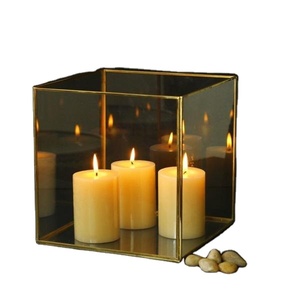 Candelabro decorativo de farol de Navidad de Metal y vidrio personalizado de alta calidad para decoración del hogar precio al por mayor - Product Image 1