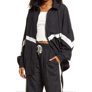 High Quality Durable Using Luxury Brand Gold Wing Thin Custom <b>Woman</b> <b>Windbreaker</b> Jacket Zipper Jackets - Product Image 4