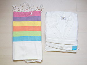 MS <b>Beach</b> <b>Towel</b> Bathrobe Sets 100% Cotton Turkish Hand Loom Woven High Quality Yarn Dyed Eco-friendly Quick Dry Geometric Pattern - Product Image 2