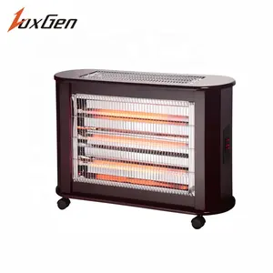 hot electric quartz full wooden body heater with castor