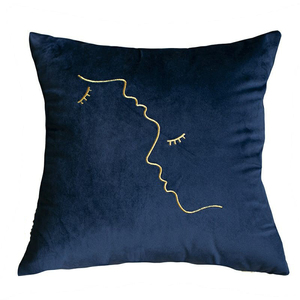 Vente en gros de housse de coussin en coton décoratif pour la maison mignon velours brodé pour canapé 50x50 taille style uni numéro de modèle 45x45 hôtels - Product Image 1