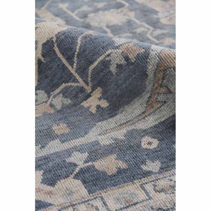 Handmade Carpet Persian Design Ivory & Blue Color Wool & Silk Hand Knotted Rugs All Size Available Modern Area Rugs