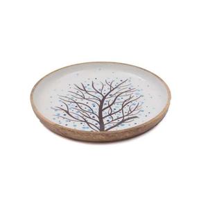 Saladier décoratif en bois émaillé imprimé bol de service rond assiette de chargeur pour la cuisine imprimée en gros - Product Image 6