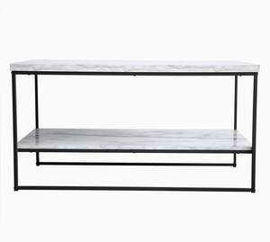 Mesa de muebles de mármol rectangular para sala de estar, dormitorio y muebles de interior, mesa de muebles de mármol y metal de diseño moderno - Product Image 6
