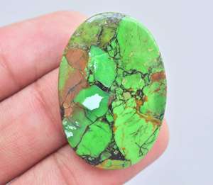Cabujón de cobre verde turquesa, todas las formas mezcladas, envoltura de alambre, joyería, piedra turquesa para joyería - Product Image 1