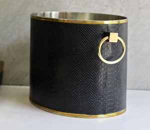 Cubo de champán con barra de botella dorada integrada, enfriador para interiores, fiestas al aire libre o cualquier tipo de ocasión - Product Image 1