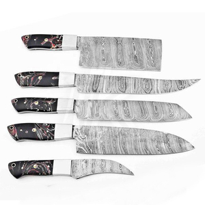 Vente en gros de couteaux de chef en acier inoxydable à lame damas de conception personnalisée de qualité supérieure ensemble de couteaux de cuisine en métal faits à la main - Product Image 6