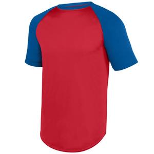 T-shirt de baseball raglan pour homme en jersey à manches courtes avec ourlet incurvé et bas arrondi 100% coton - Product Image 2