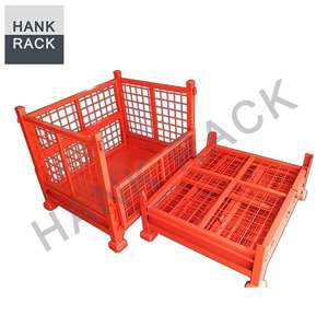 Manipulation de matériaux pièces automobiles affichage stockage transport empilage cage en treillis métallique pliable - Product Image 5