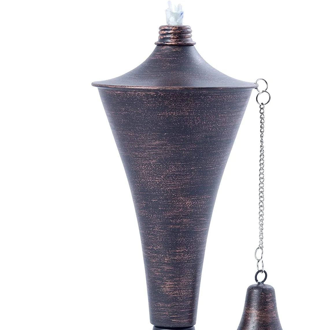 Outdoor Tiki Stijl Torch-Modieuze Tuin Olie Lamp Inclusief Bijpassende Snuffer 54 Inch Metalen Paal