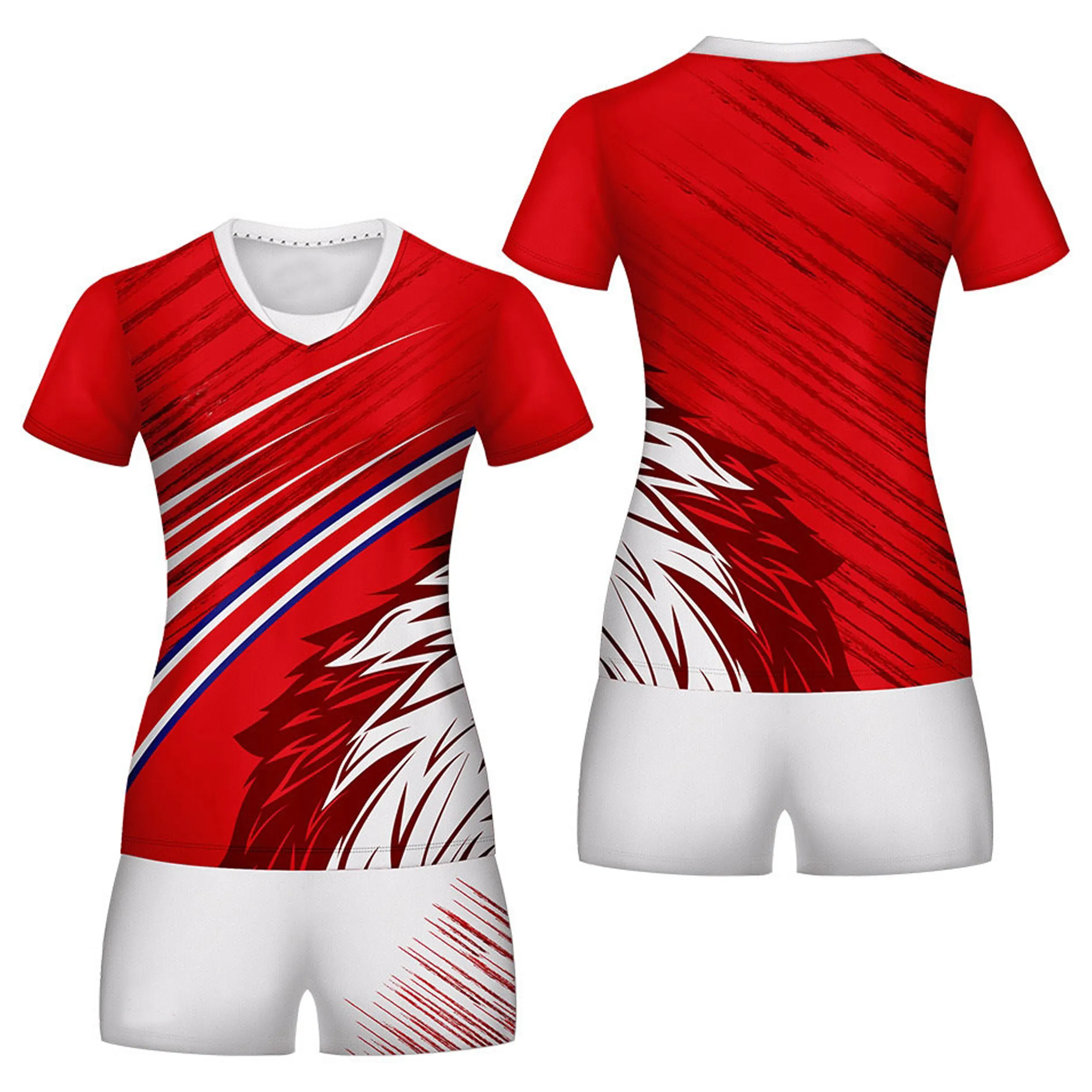 Maillots de volley-ball de haute qualité avec logo sublimé personnalisé maillots de volley-ball design bon marché et ensemble court
