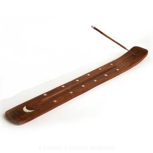 Soporte de palo de incienso de madera, para barras de incienso individuales, quemador de barco liso para palos de incienso, atrapasmas - Product Image 1