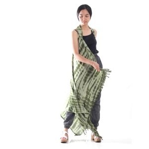 Cárdigan Elegante Colorido Tie Dye 100% Rayón Bali Traje de Baño Cubrir Cárdigan 2017 - Product Image 3