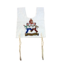 Tzitzit Clásico Blanco para Hombre, 100% Algodón Suave, de la Mejor Calidad, Personalizado con Logotipo del Cliente, Diseños Personalizados, Texto Jerusalén