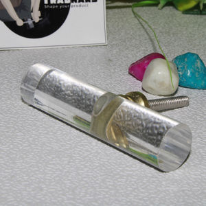 Bouton d'armoire en résine transparente et cylindre et forme ronde Design moderne Quincaillerie de meubles de salon et tiroir de porte - Product Image 1