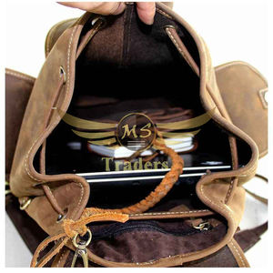 Mochila de equipaje de lujo, bolso de cartera, recién llegado, Vintage, Caballo loco, cuero genuino, hombro unisex, mochila de senderismo al aire libre - Product Image 6