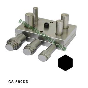 Cortador de disco hexagonal elegante con punzón GS 589DD Herramientas de joyería de acero para joyería - Product Image 1