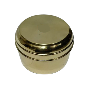 Boîte de chapati de taille personnalisée de forme ronde Conteneur de chapati en laiton poli d'or de qualité exclusive pour la vente chaude - Product Image 6