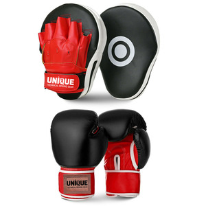 Conjunto de boxeo infantil de la mejor calidad, guantes de cuero y almohadillas de enfoque para entrenamiento al aire libre - Product Image 2