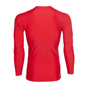 ชุดป้องกันผดผื่นแขนยาว4ทิศทางสำหรับผู้ชายชุดป้องกันผดผื่นแบบแห้งเร็วสีล้วน - Product Image 2