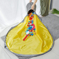 Tapis de jeu portable en polyester écologique pour enfants avec bacs de rangement de jouets pliables Design de luxe moderne pour une utilisation en extérieur