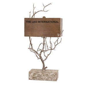 Lámpara de mesa chapada en oro con forma de hoja de Metal de aluminio, hecha a mano de lujo, superventas, excelente calidad, decoración de iluminación para el hogar - Product Image 2