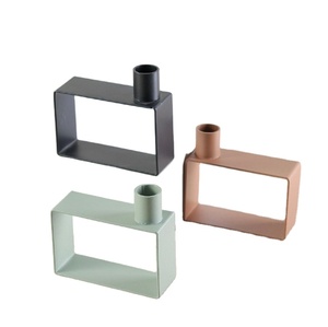 <b>VANILLA</b> <b>BEAN</b> - Modern Candle Holder Metal Modern Candle Holder Set Candles Holders Pink Green Black - Product Image 1