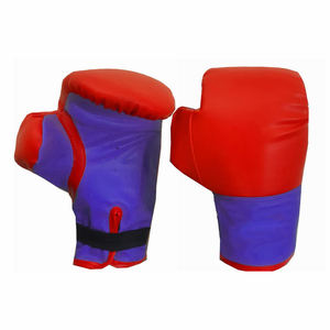 Guantes de boxeo de cuero hechos a medida, Color rojo y azul, OEM, para práctica de perforación, precio al por mayor - Product Image 5
