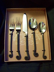 Top Dinnerware <b>Gold</b> Metal Salad Serving Tools Salad Serving Cutlery Set Use Hotel and Restaurant Shinning polished - Product Image 5