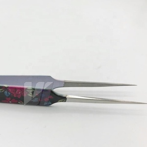 Pince à épiler droite et fine à 45 degrés avec logo personnalisé Extension de cils japonaise durable en acier inoxydable Volume des sourcils pointus - Product Image 6