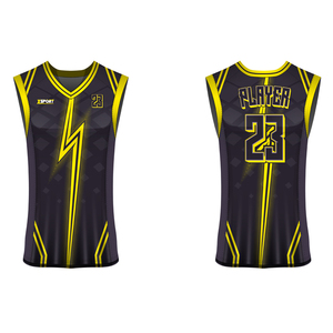 Ensembles de maillots de basket-ball à sublimation personnalisée gilet en polyester respirant à séchage rapide grande taille XS-XXL chemise unisexe imprimée - Product Image 4