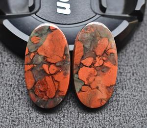 Tabu พลอยแจสเปอร์ Cabochon สำหรับคู่,พลอยแจสเปอร์คริสตัลแร่ Brecciate - Product Image 2